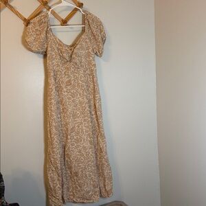 Elegant Cream Floral Dress